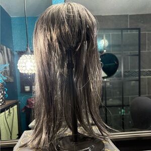 Godiva’s Secret Wigs Smokey Frost Topper with trimmed bangs